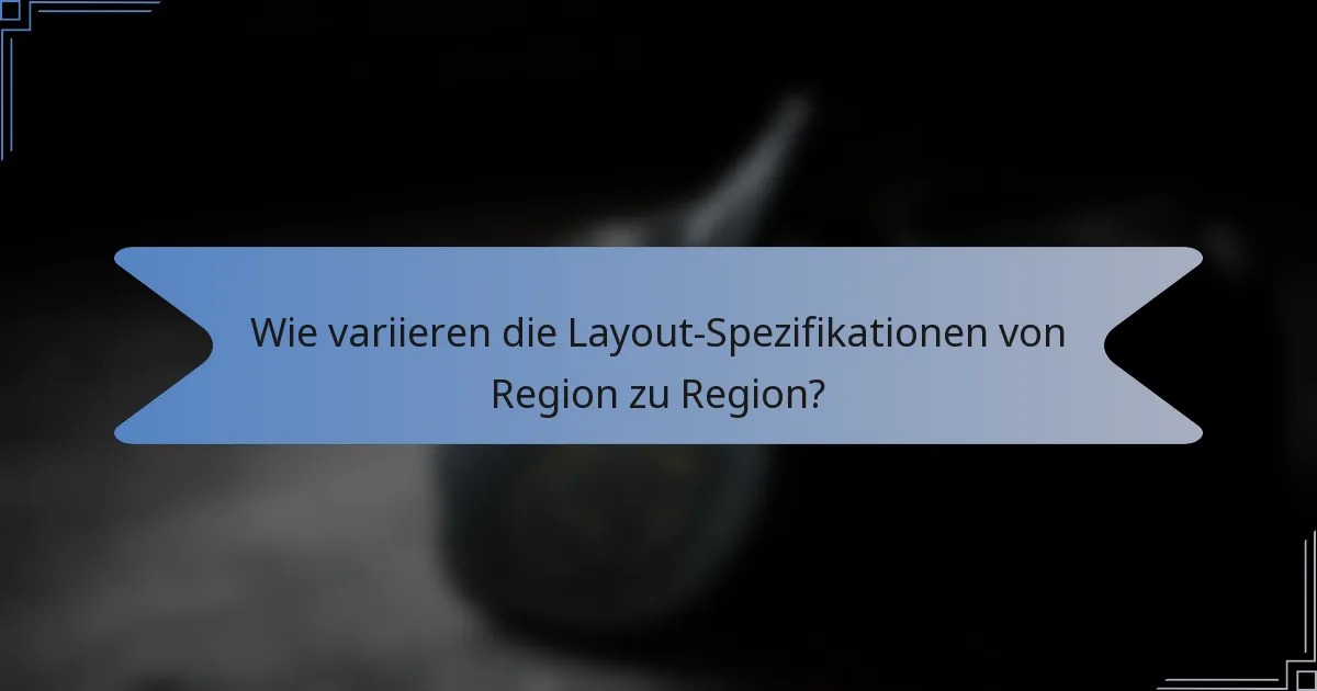 Wie variieren die Layout-Spezifikationen von Region zu Region?